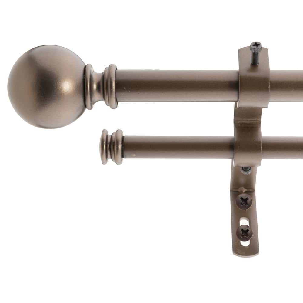 "5/8"" Classic Ball Double Curtain Rod 26-48"" Dark Bronze" price history on PriceWatchPro