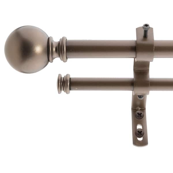 Classic Ball Double Curtain Rod, Where Are Curtain Rods In Home Depot