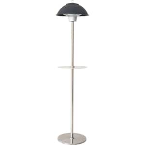 1500-Watt Infrared Electric Patio Heater with Built-In Table Stand in Black