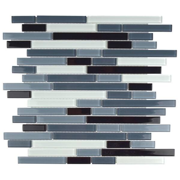 Merola Tile Spectrum Piano Mariana 11-3/4 in. x 11-7/8 in. Glass Mosaic (19.8 sq. ft./Case)