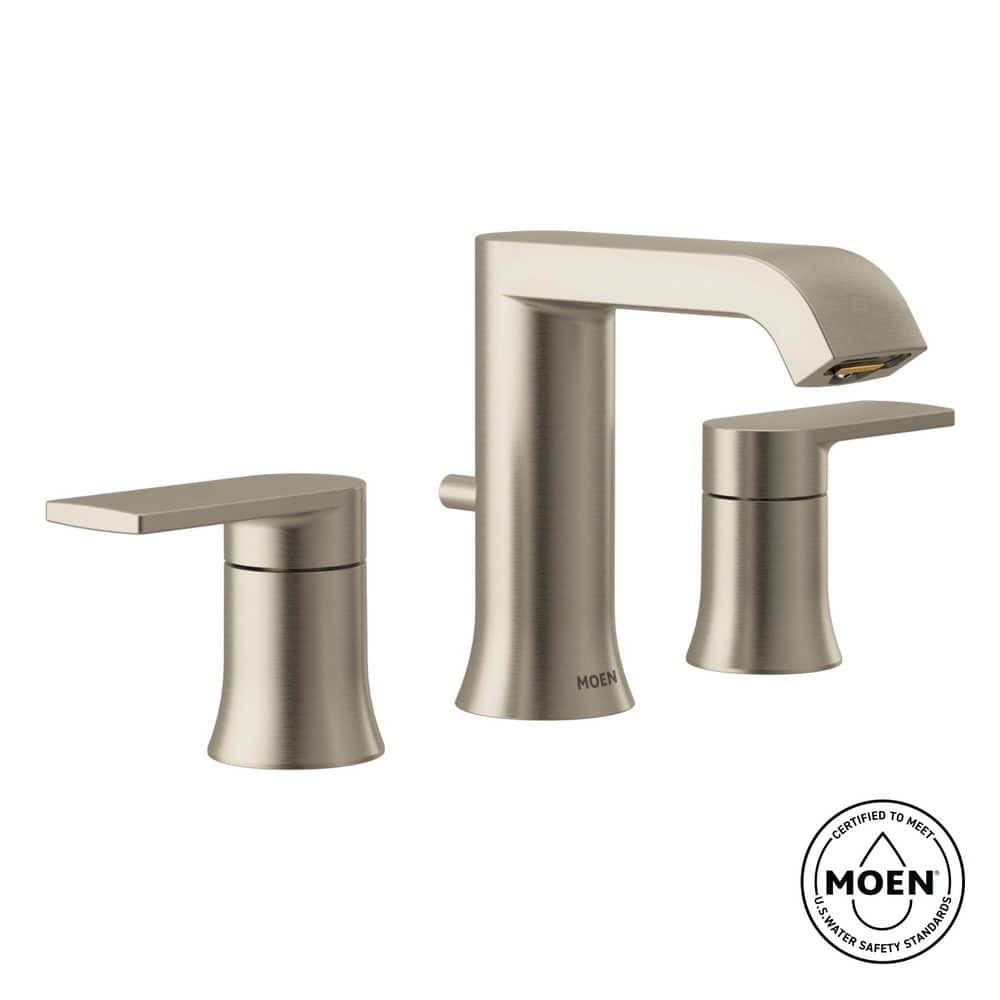 UPC 026508295700 product image for Genta LX 2-Handle 8 in. Widespread Modern Bathroom Faucet Valve Required in Brus | upcitemdb.com