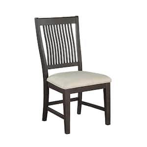 Brenda Rustic Beige Linen Fabric Verticle Back Design Side Chair (Set of 1).