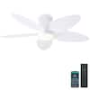 Kviflon 42 in. Tropical White Ceiling Fan with LED Light