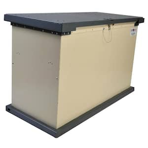 TuffBoxx GRIZZLY Series 149 Gal. Beige Galvanized Metal Bear-Proof Trash Can/Storage Container