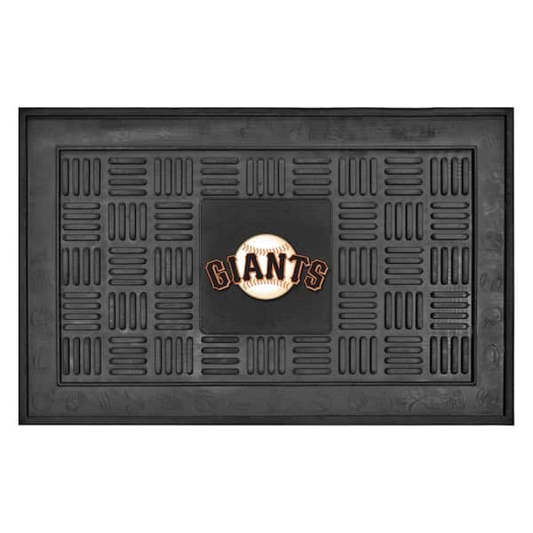 FANMATS MLB San Francisco Giants Black 19 in. x 30 in. Vinyl Indoor/Outdoor Door Mat