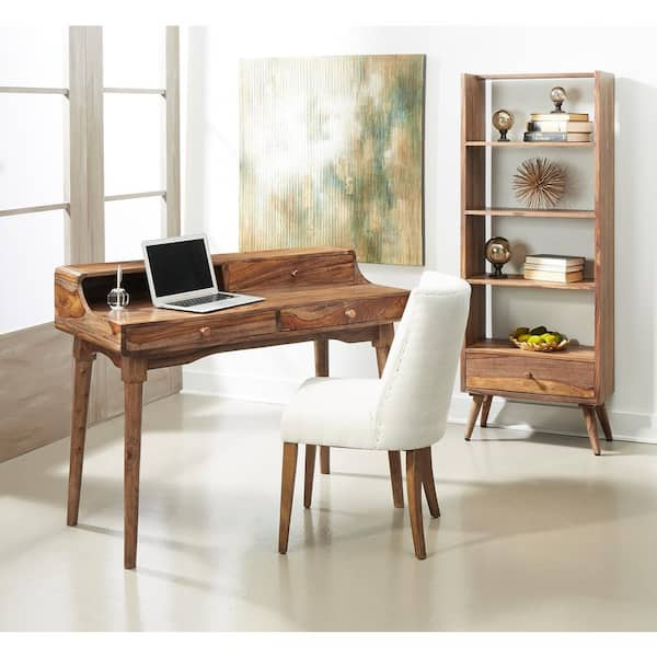 Coast to Coast Knoll 55-in Brown Acacia Writing Desk in the Desks  department at