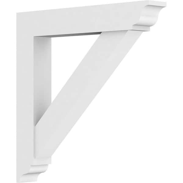 Ekena Millwork Standard Traditional 3 in. W x 24 in. H x 24 in. D Signature Urethane Polyurethane Bracket With Traditional Ends