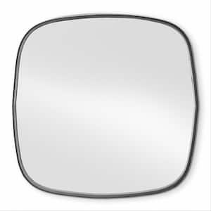 Medium Square Black Modern Mirror (23.25 in. H x 23.25 in. W)