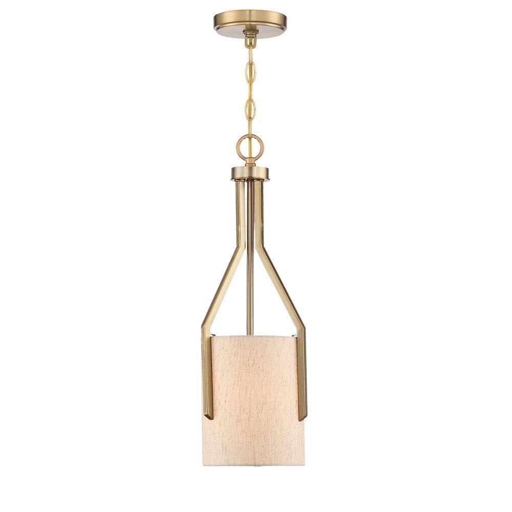 Elara Brushed Gold Mini Drum Pendant Light