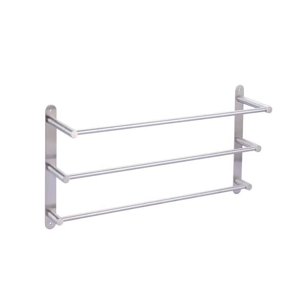 Stainless Steels Wall Mounted Single Towel Holders in Brushed Nickel