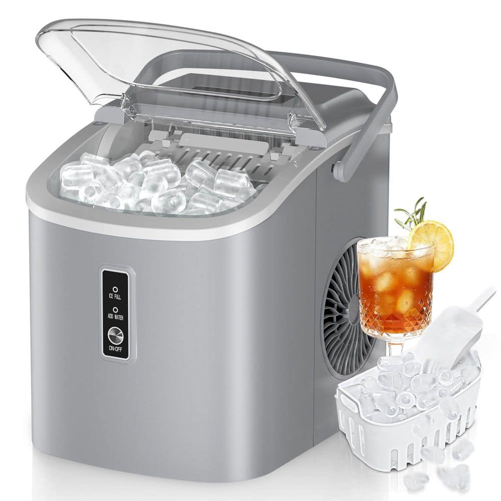 SIMZLIFE 9.4 in. 26.5lb/24H Bullet Ice Countertop Portable Ice