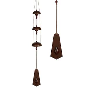 Signature Collection, Woodstock Temple Bells, Rustic, 26 in. Amber Wind Bell TBRA