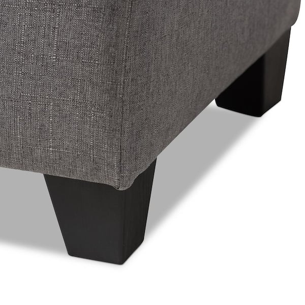 Baxton Studio Michaela Gray Storage Ottoman 146 8348 HD The Home