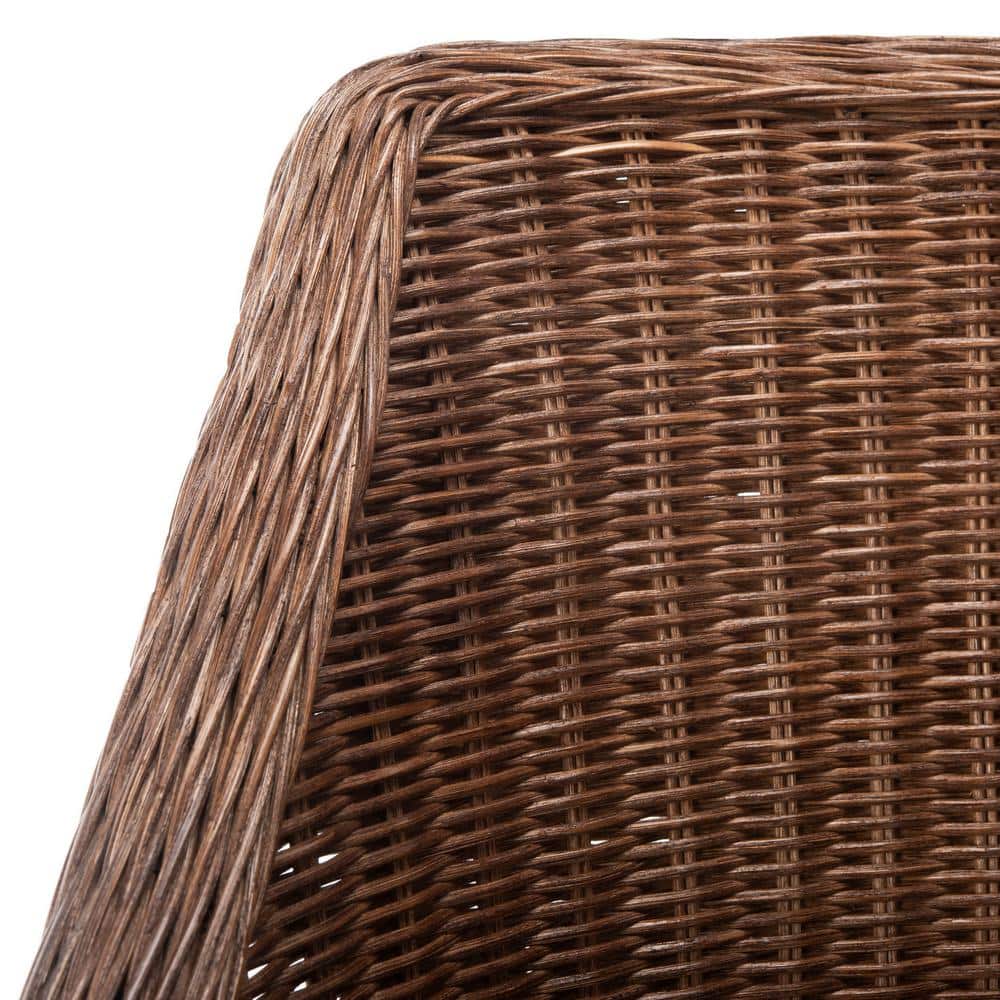 Coastal Spain Inspired White Cotton Cushioned Rattan Arm Chair
