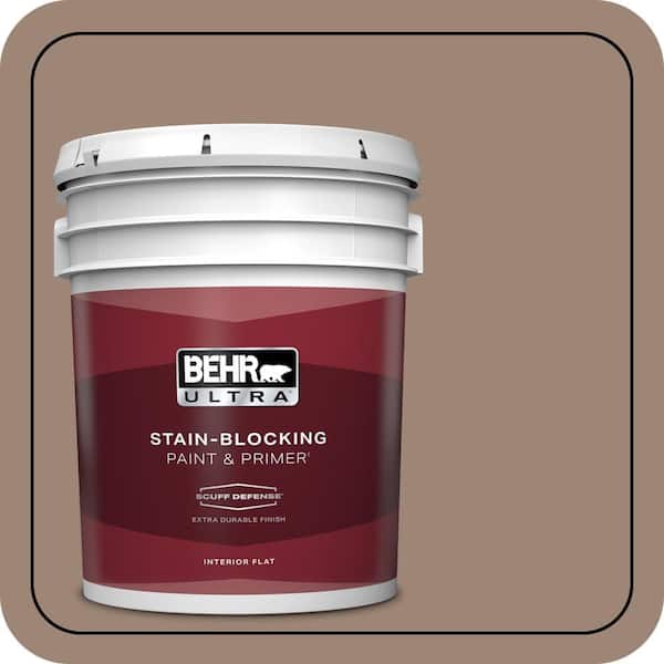 BEHR ULTRA 5 gal. #PPU5-16 Earthnut Extra Durable Flat Interior Paint & Primer