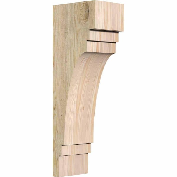 Ekena Millwork 6 in. x 8 in. x 24 in. Douglas Fir Pescadero Rough Sawn Corbel