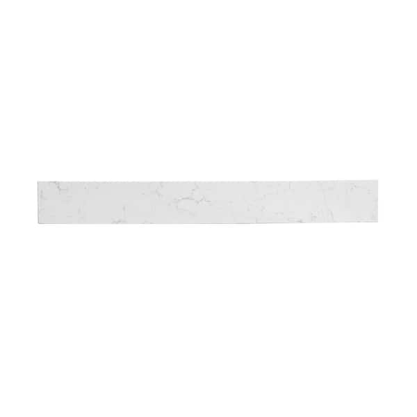 Timeless Home 32 in. W Engineered Stone Vanity Backsplash in