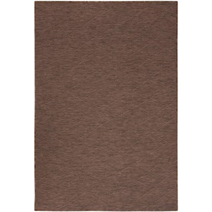 Practical Solutions Mocha 7 ft. x 10 ft. Diamond Contemporary Area Rug