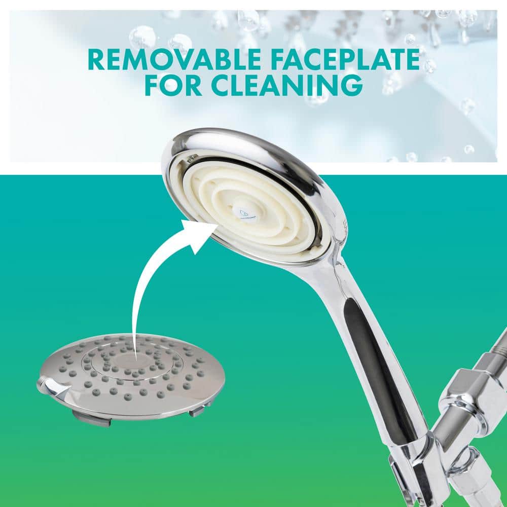 HealthGuard Chrome Handheld Shower Head with Adjustable Spray