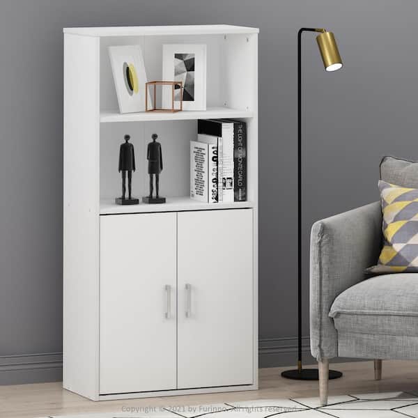 Pasir White Storage Cabinet with 2-Shelf and 2-Door