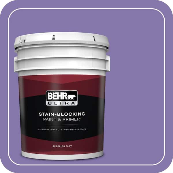 BEHR ULTRA 5 gal. #640B-6 Grape Parfait Flat Exterior Paint & Primer