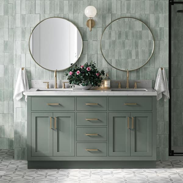 ARIEL Hepburn 60 in. Freestanding Bathroom Vanity Cabinet without