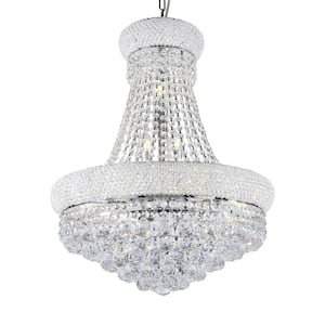 12-Light Crystal 26 in. Adagio Empire LED Chandelier Ceiling Lamp