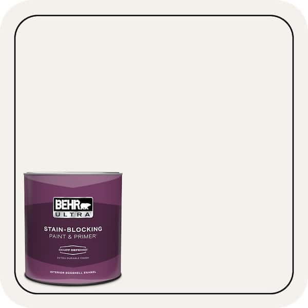 BEHR ULTRA 1 qt. #W-B-600 Luster White Extra Durable Eggshell Enamel Interior Paint & Primer