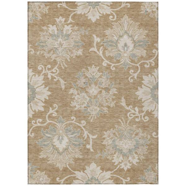 Chantille Machine Washable Indoor/Outdoor Abstract ACN3133 Saffron 9 ft. x 12 ft. Area Rug