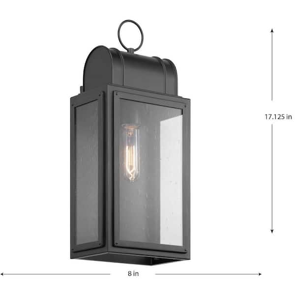 Progress Lighting Landstone 1-Light 17 in. Matte Black