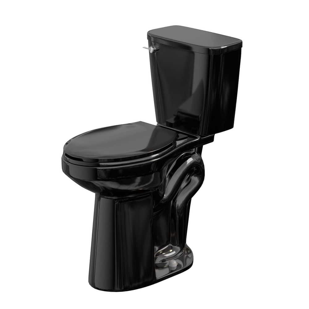 21 in. Tall 1.28 GPF 12 in. Rough in Floor-Mounted 2-Piece Single Flush Elongated Toilet in Black with Seat price history on PriceWatchPro