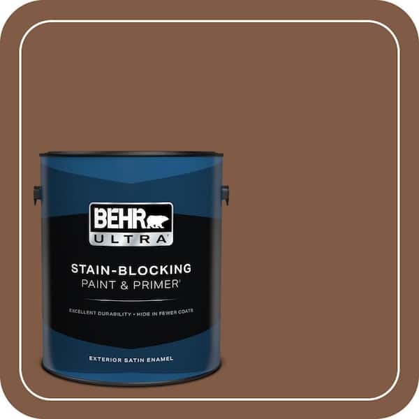 BEHR ULTRA 1 gal. #T12-2 Stagecoach Satin Enamel Exterior Paint & Primer