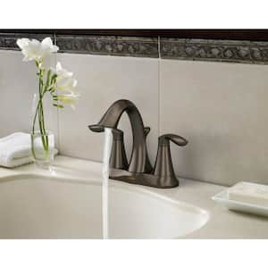 Eva 4 in. Centerset 2-Handle High-Arc Bathroom Faucet in Oil Rubbed Bronze (2-Pack)