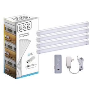 9 in. Works with Alexa Smart LED Under Cabinet Lighting Kit, Adjustable LEDs, 4-Bars A Certified for Humans Device