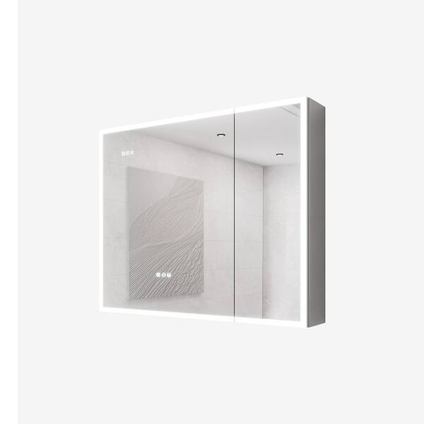 36 in. W x 30 in. H H Rectangular Bathroom Medicine Cabinet with 
