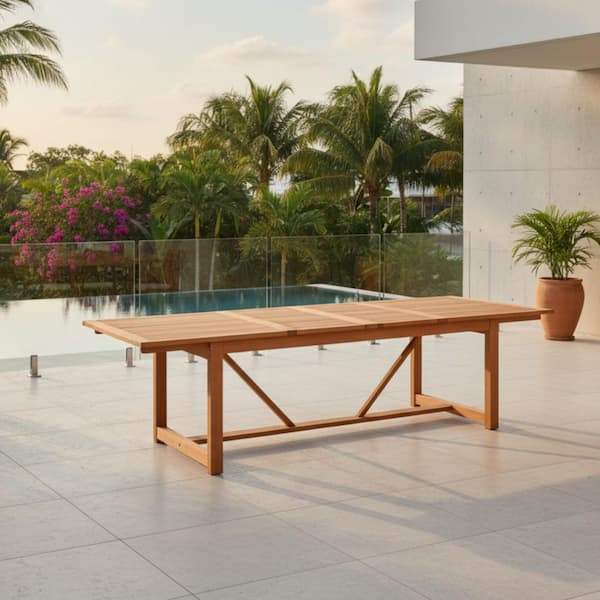 Amazonia Charles 9-Piece Patio Dining Set with Off-White Cushions