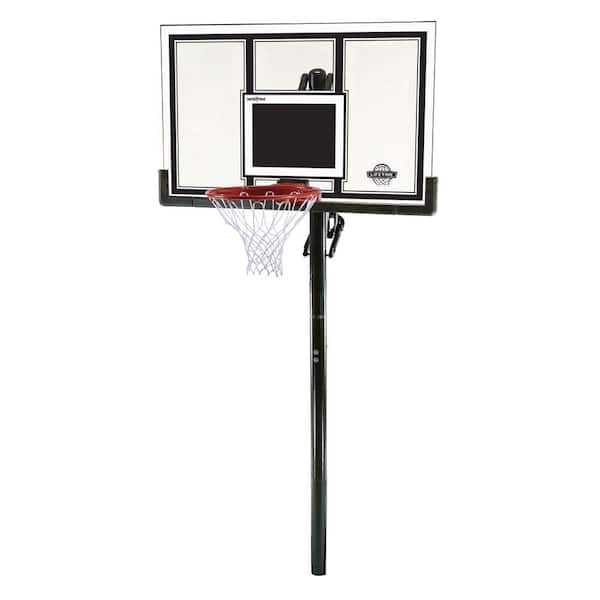 Lifetime 54 in. Shatter Guard Power Lift In-Ground Basketball System