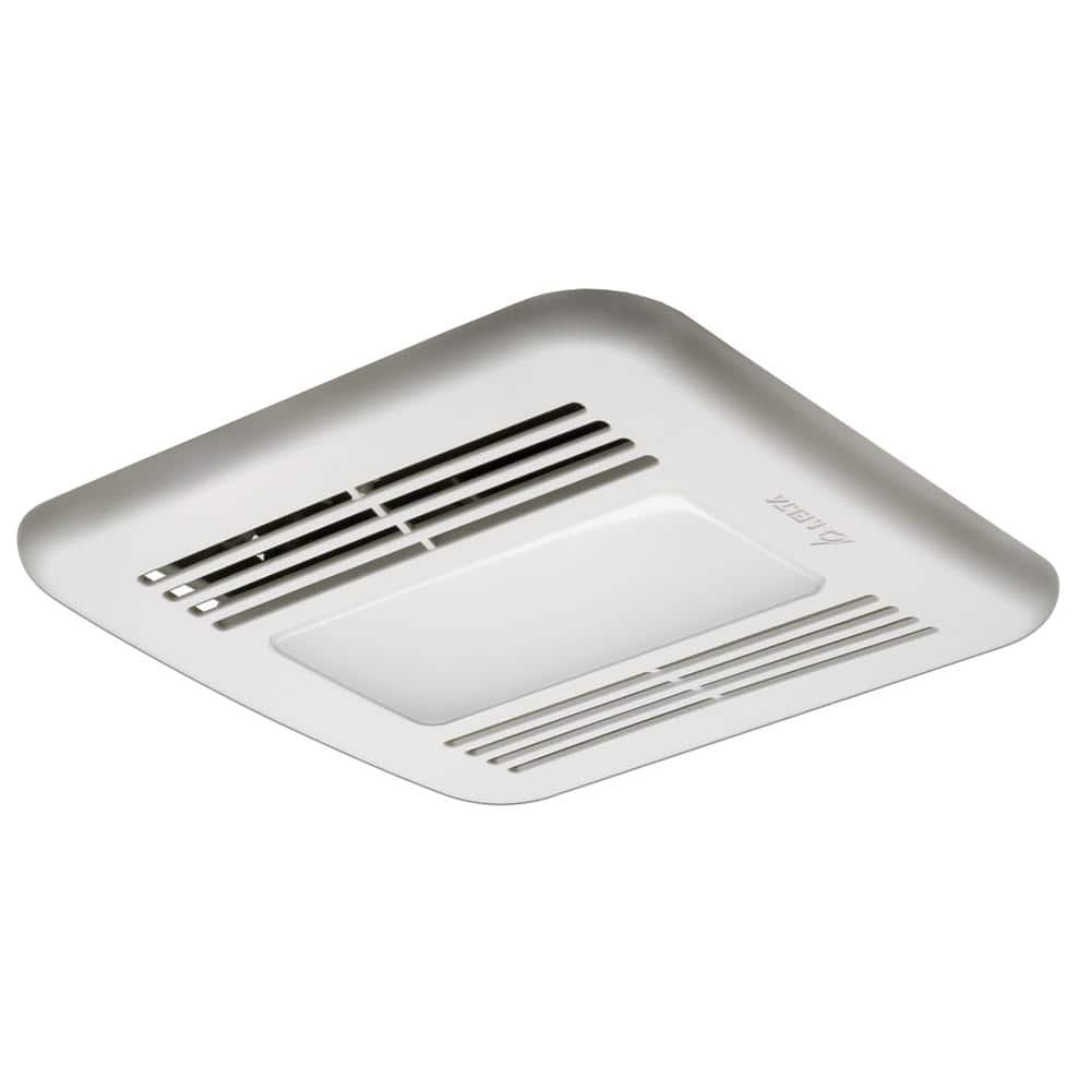 Delta Breez 50 CFM White Galvanized Steel Exhaust Fan with LED Light