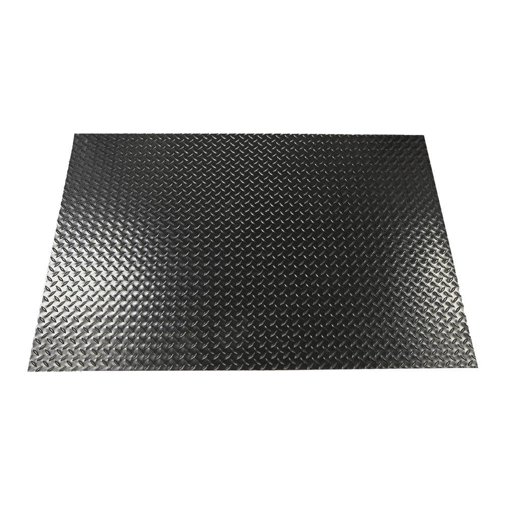 Diamond Tread™ Metallic Silver 47"x32" G-Floor® Gas Grill Mat 