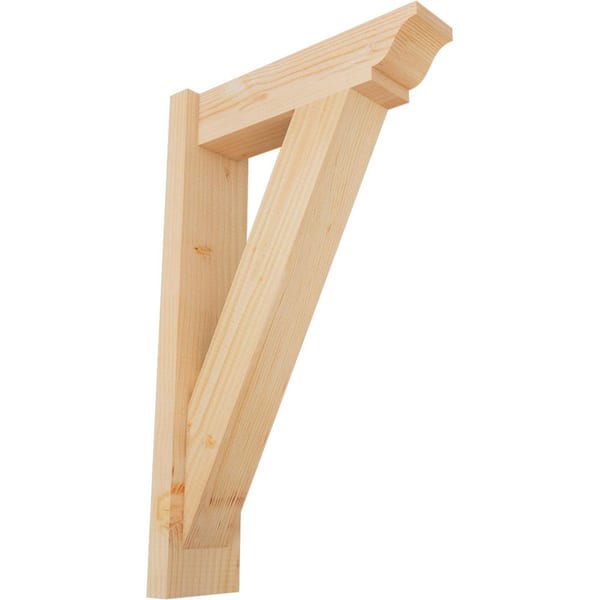 Ekena Millwork 6 in. x 30 in. x 18 in. Douglas Fir Traditional Smooth Outlooker