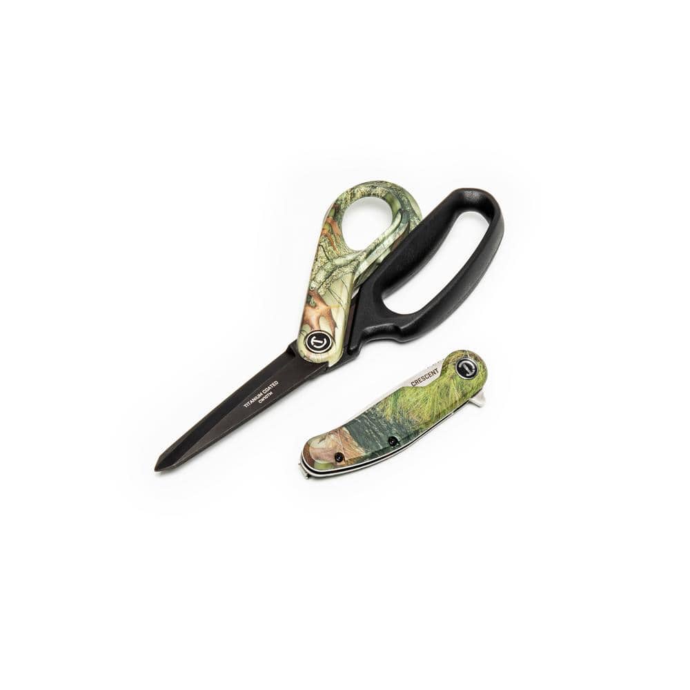 Crescent Camouflage Utility Shear and 3.25 in. Camouflage Pocket