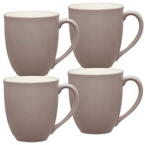 Colorwave Clay 12 fl. oz. (Tan) Stoneware Mugs (Set of 4)