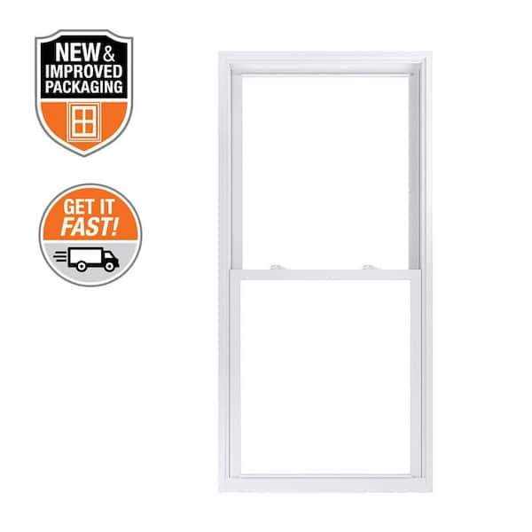 31.75 in. x 65.25 in. 70 Pro Series White Double Hung Low-E Argon Glass Vinyl Replacement Window, Screen Incl