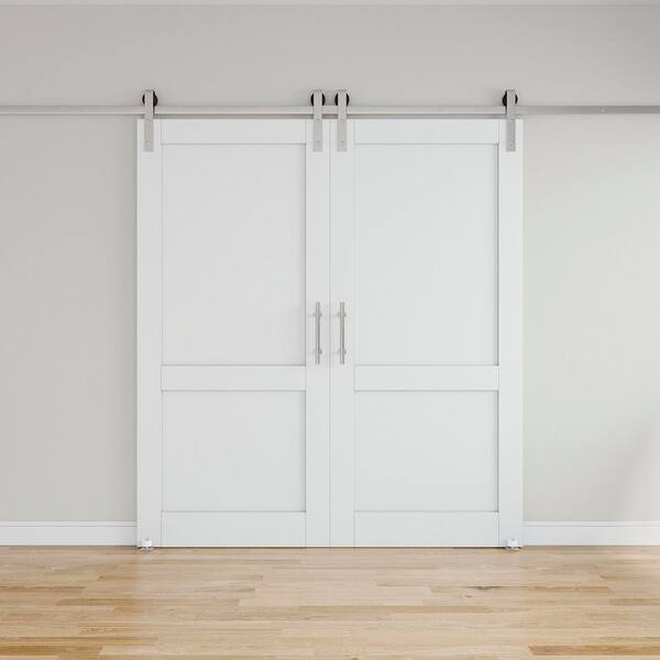 ARK DESIGN 72 in. x 80 in. 2-Panel White Primed MDF No Assembly