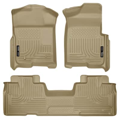 Front & 2nd Seat Floor Liners Fits 09-14 F150 SuperCab