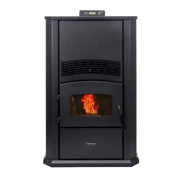 2,800 sq. ft. Pellet Stove with a 120 lbs. Hopper in Black
