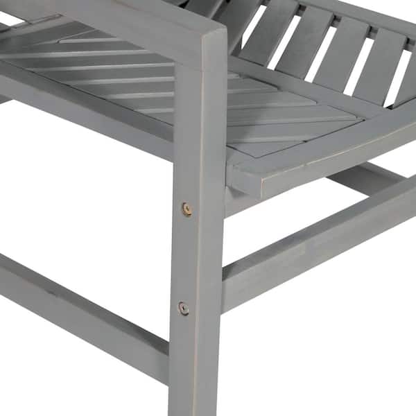 Walker Edison Furniture Company Grey Wash Acacia Wood