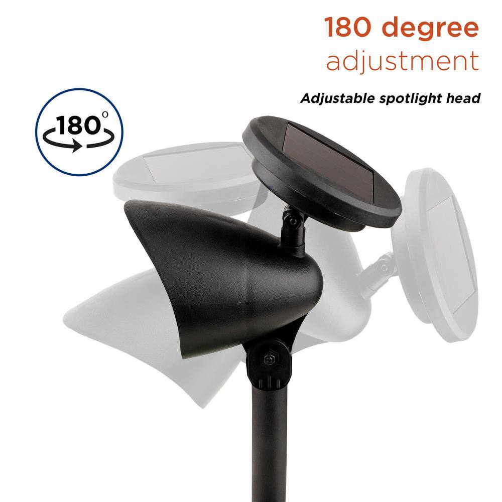 Black Solar Powered LED Pathway Light Set of 6