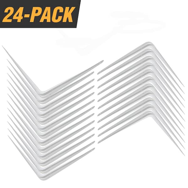 GRIP TIGHT TOOLS 10 in. x 12 in. White Steel Shelf Bracket (24-Pack)