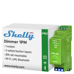 Pro Dimmer 1PM, 10A, Wi-Fi, LAN and Bluetooth 1-Channel Smart Dimmer with Power Metering, Home Automation